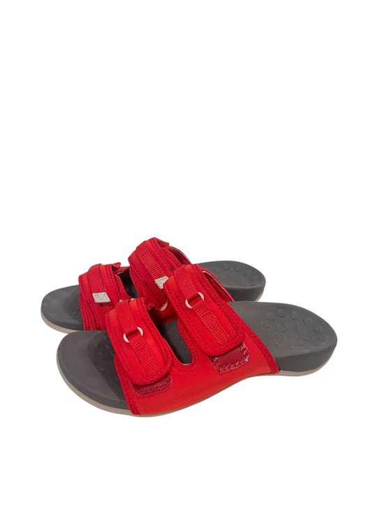 Vionic Shoes - VIONIC Sarah Red Slide Sandals with Adjustable Straps Shoes